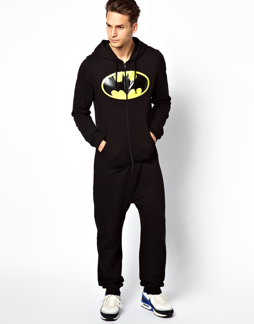 Asos Onesie With Batman Print in Black for Men Lyst