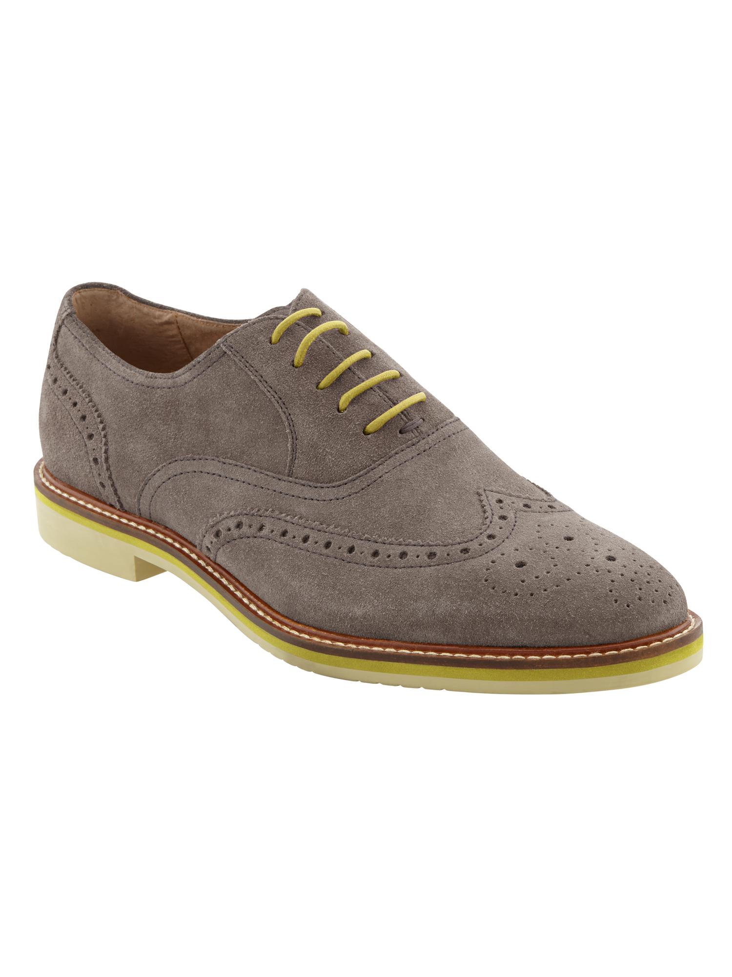 Banana Republic Taylor Suede Oxford Grey in Gray (Grey) | Lyst