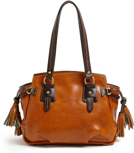 Dooney & Bourke Winged Small Leather Handbag in Brown (Natural) | Lyst