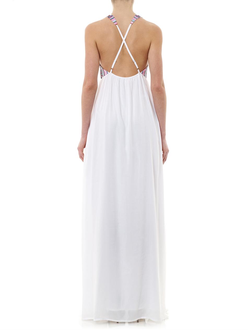 Lyst - Mara Hoffman Embroidered Maxi Dress in White