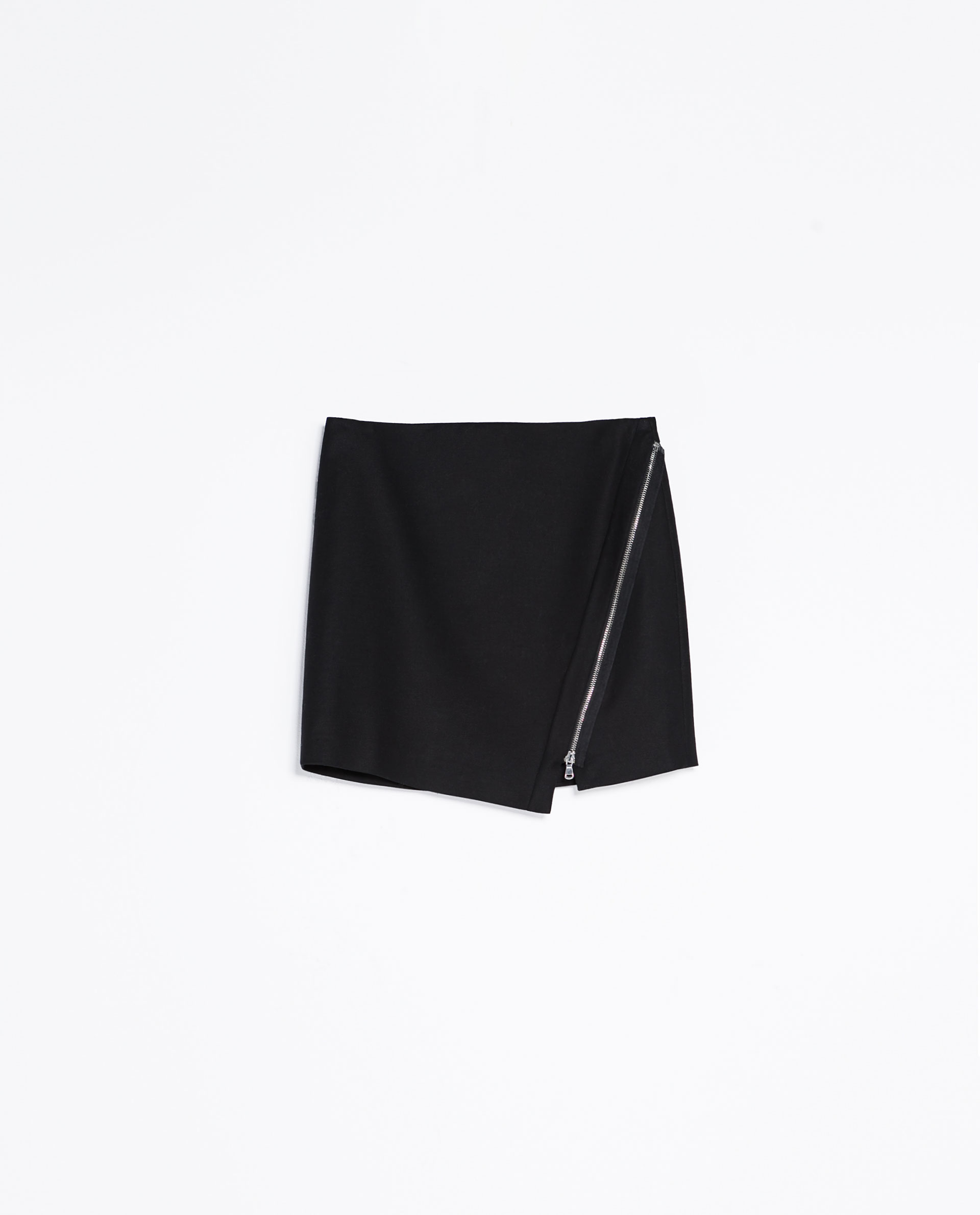 Zara Mini Skirt with Zip in Black | Lyst