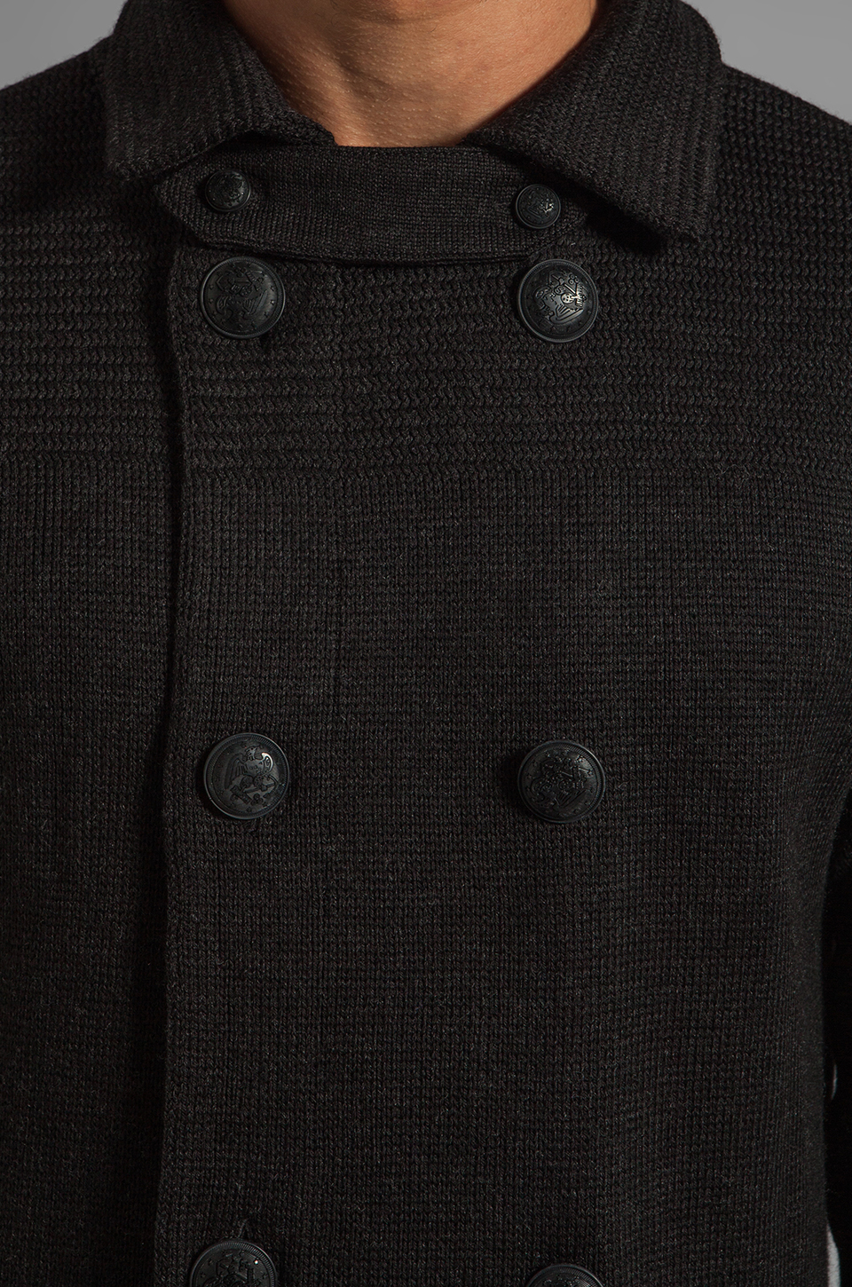 Lyst - Vince Wool Peacoat Sweater in Black in Black for Men
