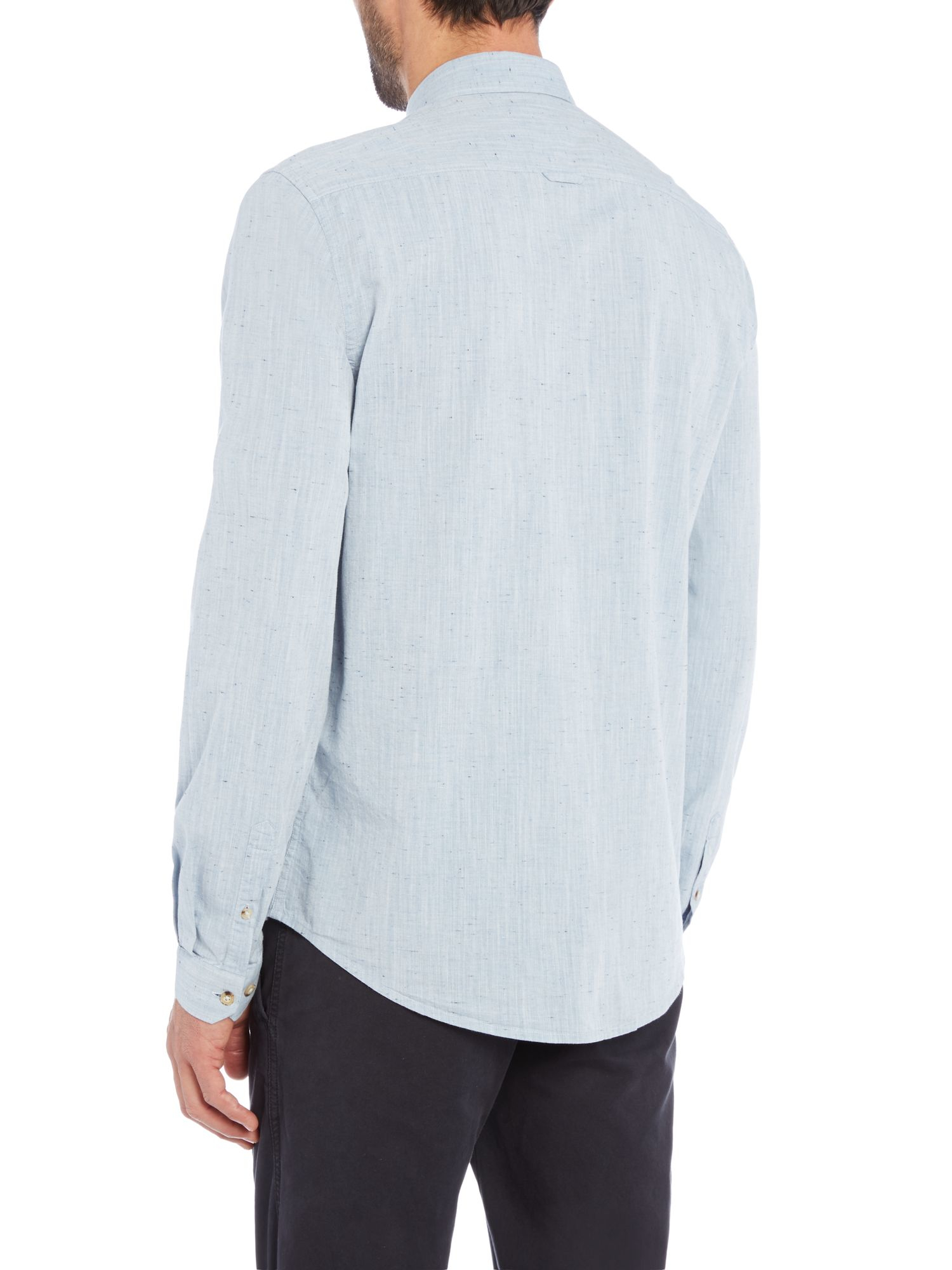 Ben Sherman | Blue Plain Classic Fit Long Sleeve Button Down Shirt for ...