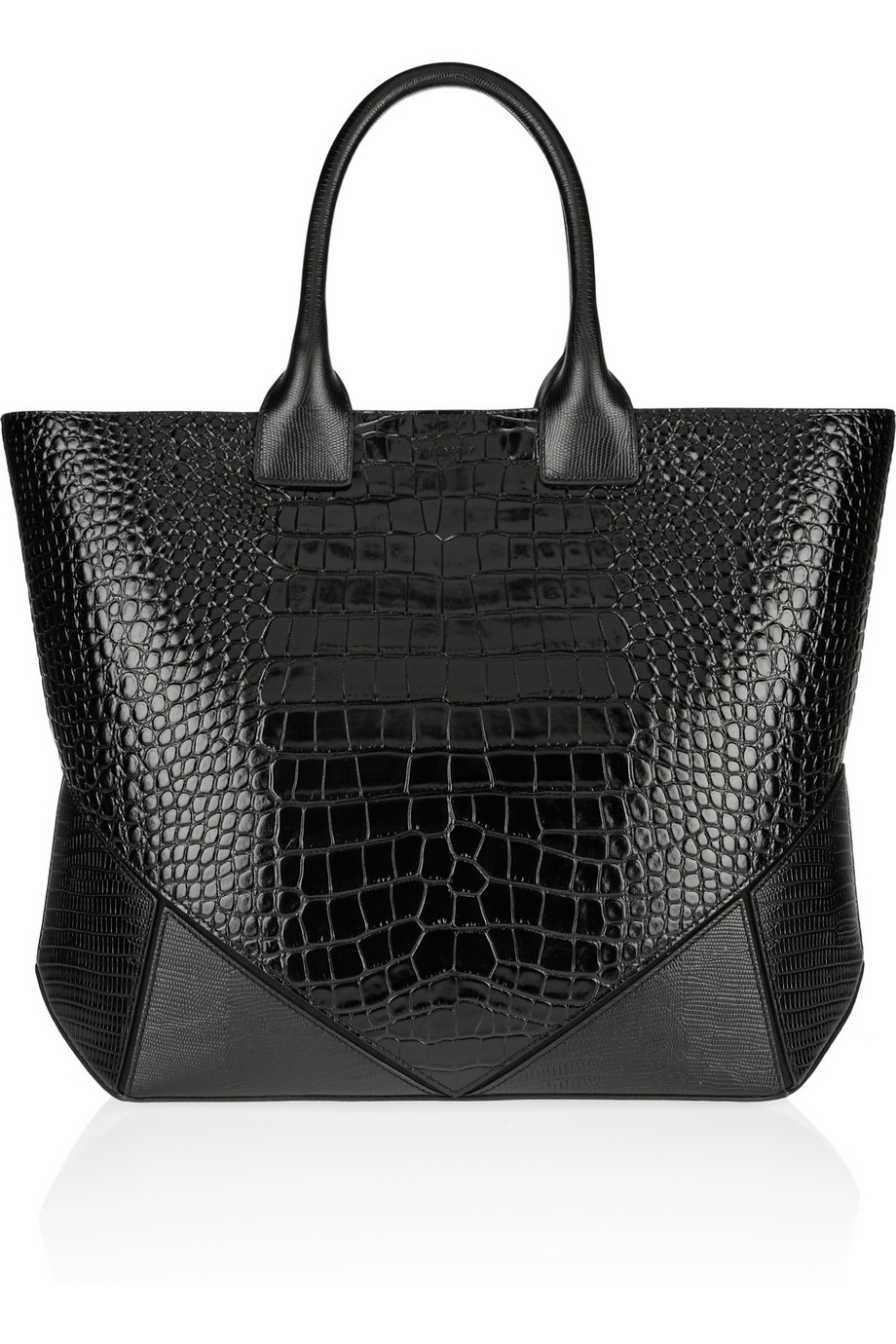 Givenchy Easy Bag in Black Croc Embossed Leather in Black | Lyst