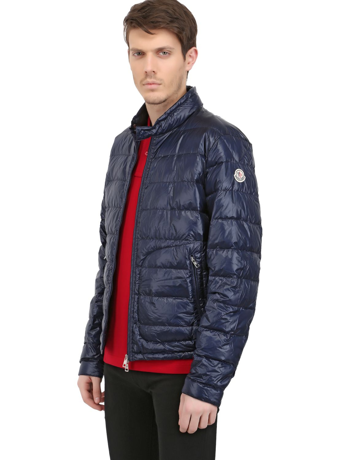 Lyst - Moncler Acorus Nylon Light Weight Down Jacket in Blue for Men