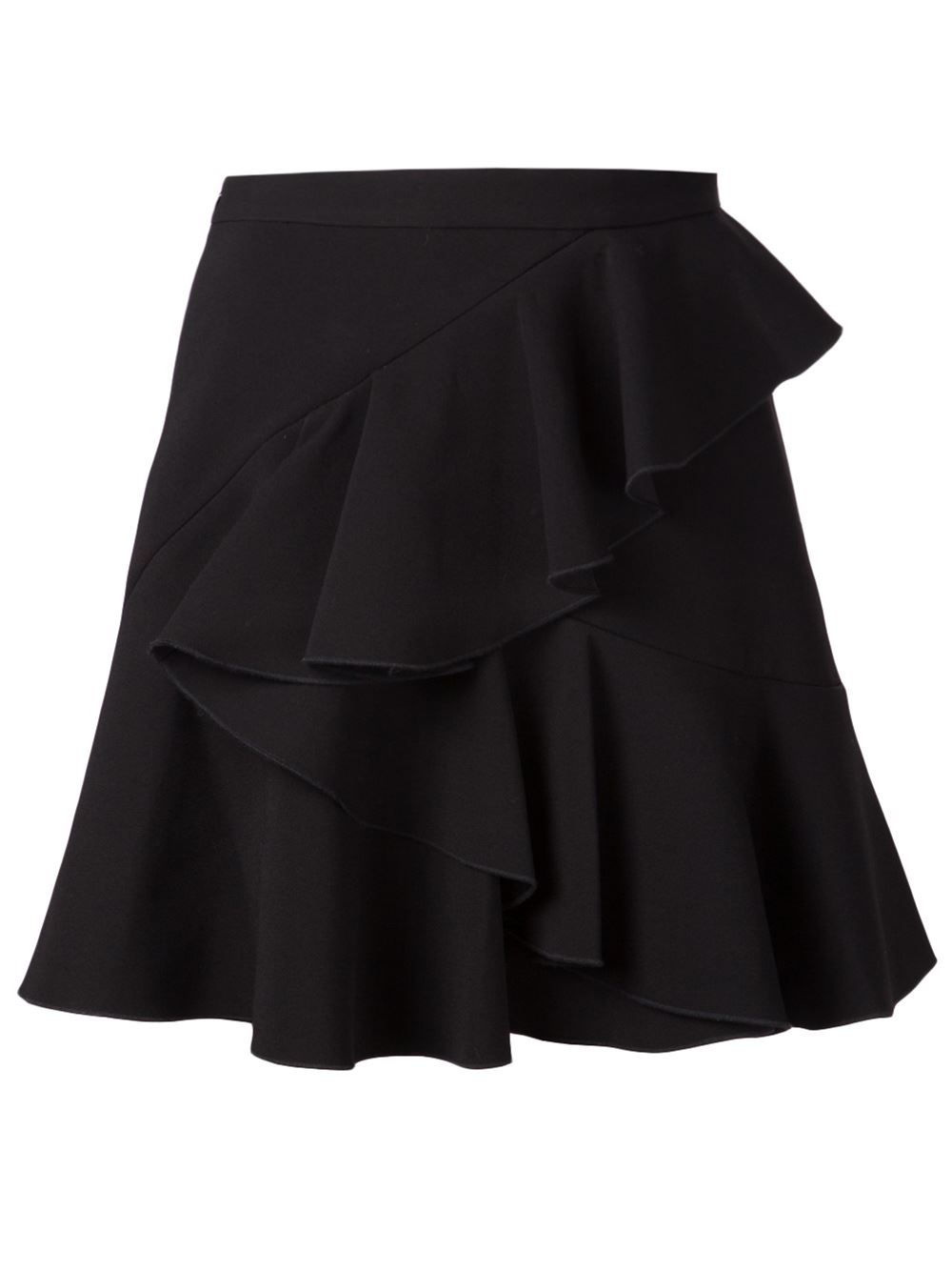 Co. Layered Ruffle Skirt in Black | Lyst