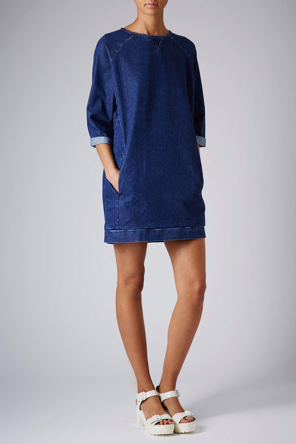 topshop blue moto denim jumper dress product 1 16645529 4 207606979 normal