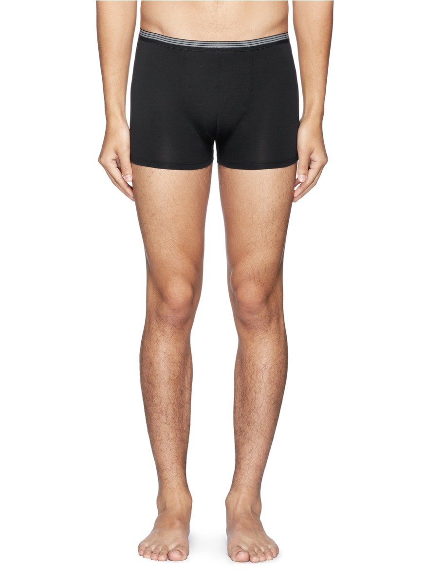 Zimmerli Pure Comfort Stretch-cotton Boxer Briefs in Black for Men ...