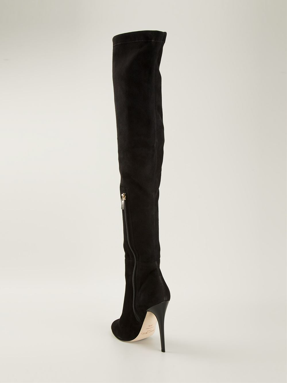 Jimmy choo Turner Thigh High Boots in Black | Lyst