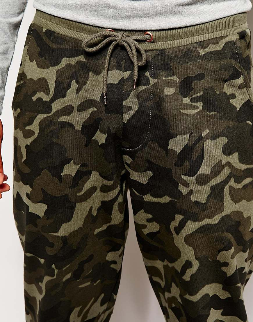 mens skinny camo joggers