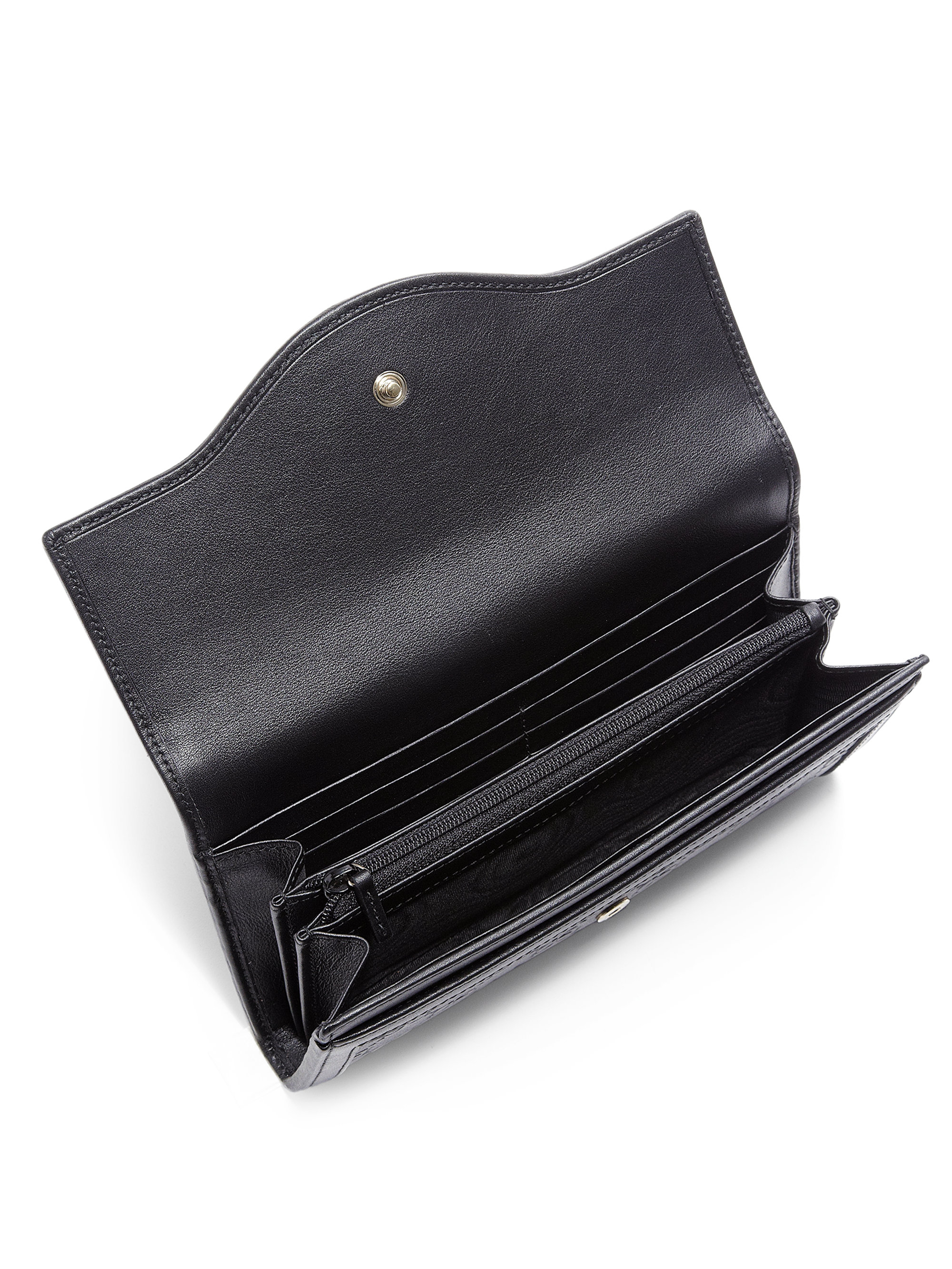 Lyst - Gucci Sukey Ssima Leather Continental Wallet in Black for Men
