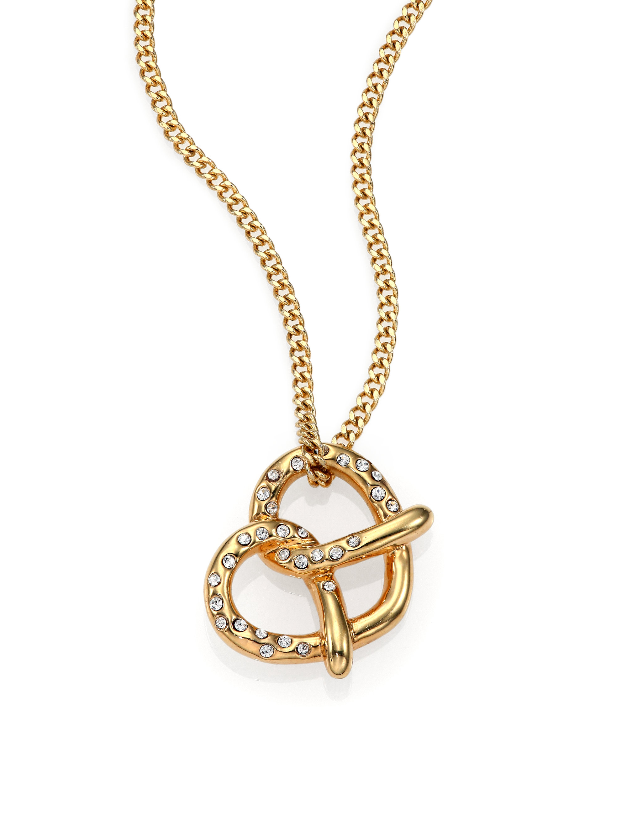 Lyst - Marc By Marc Jacobs Salty Pretzel Pendant Necklace in Metallic