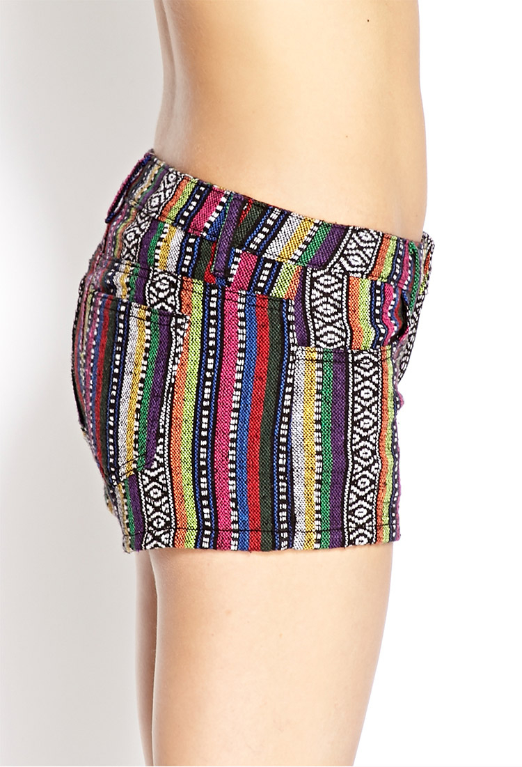 Lyst Forever 21 Baja Babe Woven Shorts You Ve Been Added To The Waitlist In Black