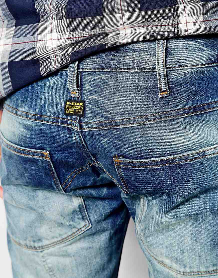 G Star Raw G Star Jeans Elwood 5620 3d Low Tapered Medium Aged In Blue For Men Lyst 