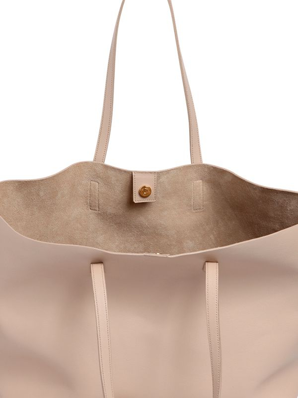 Saint laurent Soft Leather Tote Bag in Natural | Lyst