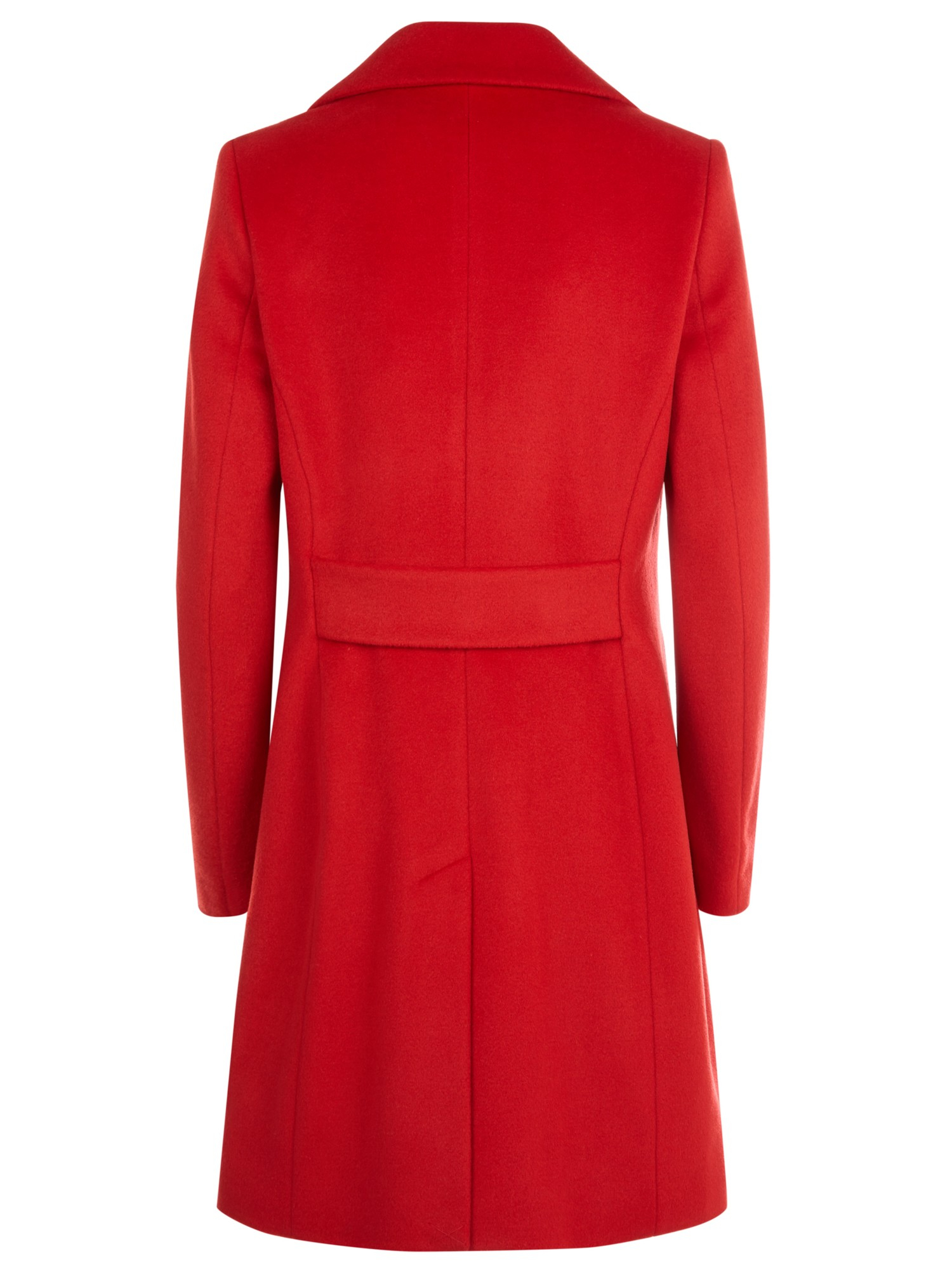Jaeger Three Button Wool Coat in Red | Lyst