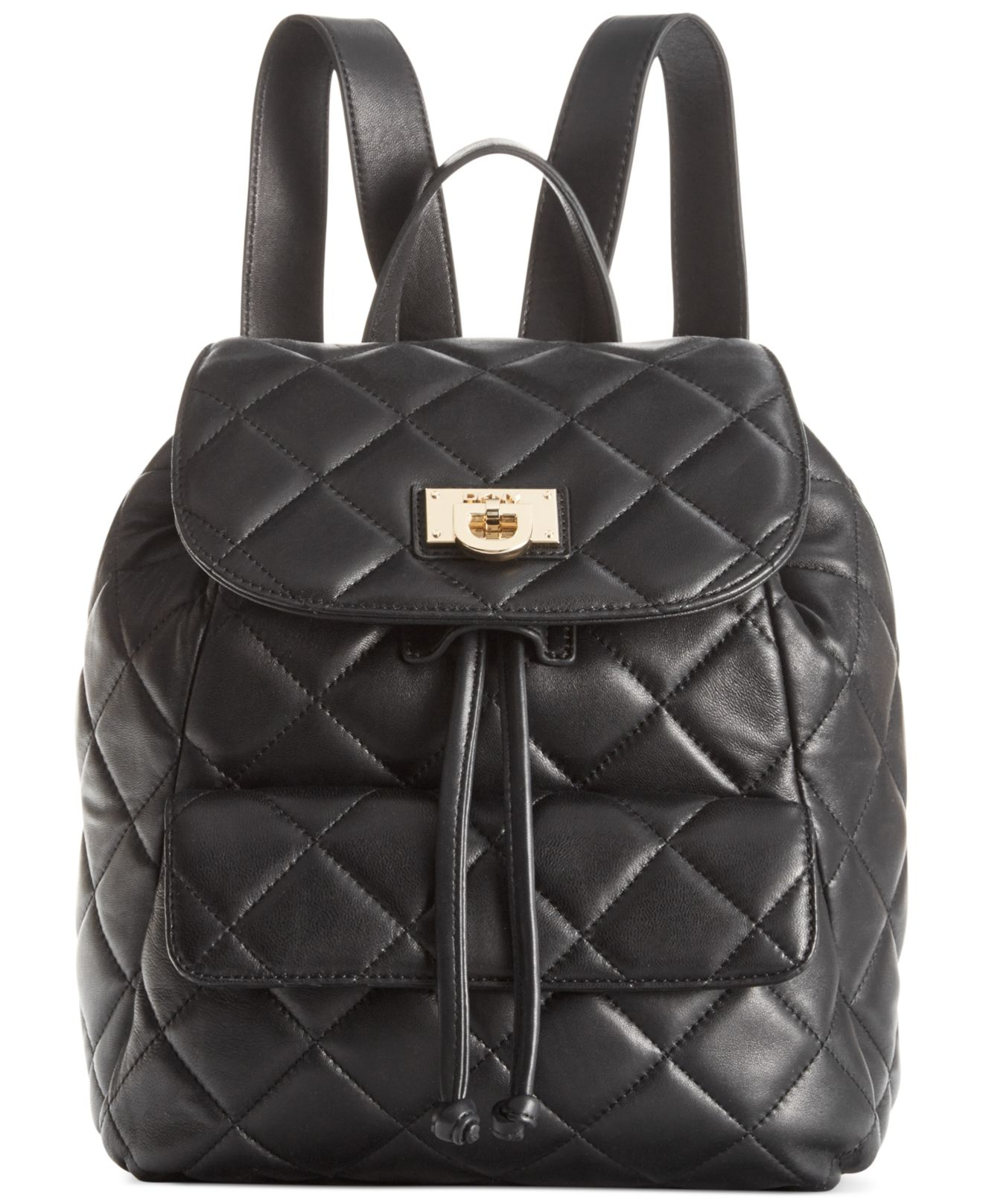 DKNY Gansevoort Quilted Nappa Leather Backpack in Black - Lyst