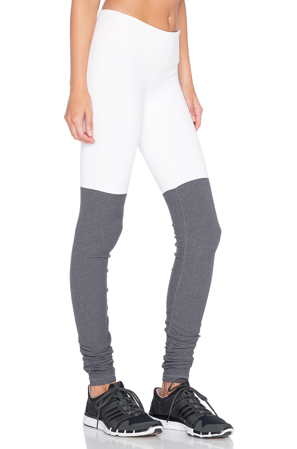Alo yoga Goddess Ribbed Legging in Gray Lyst