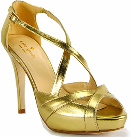 Kate Spade Get - Platform Strappy Sandal in Gold | Lyst