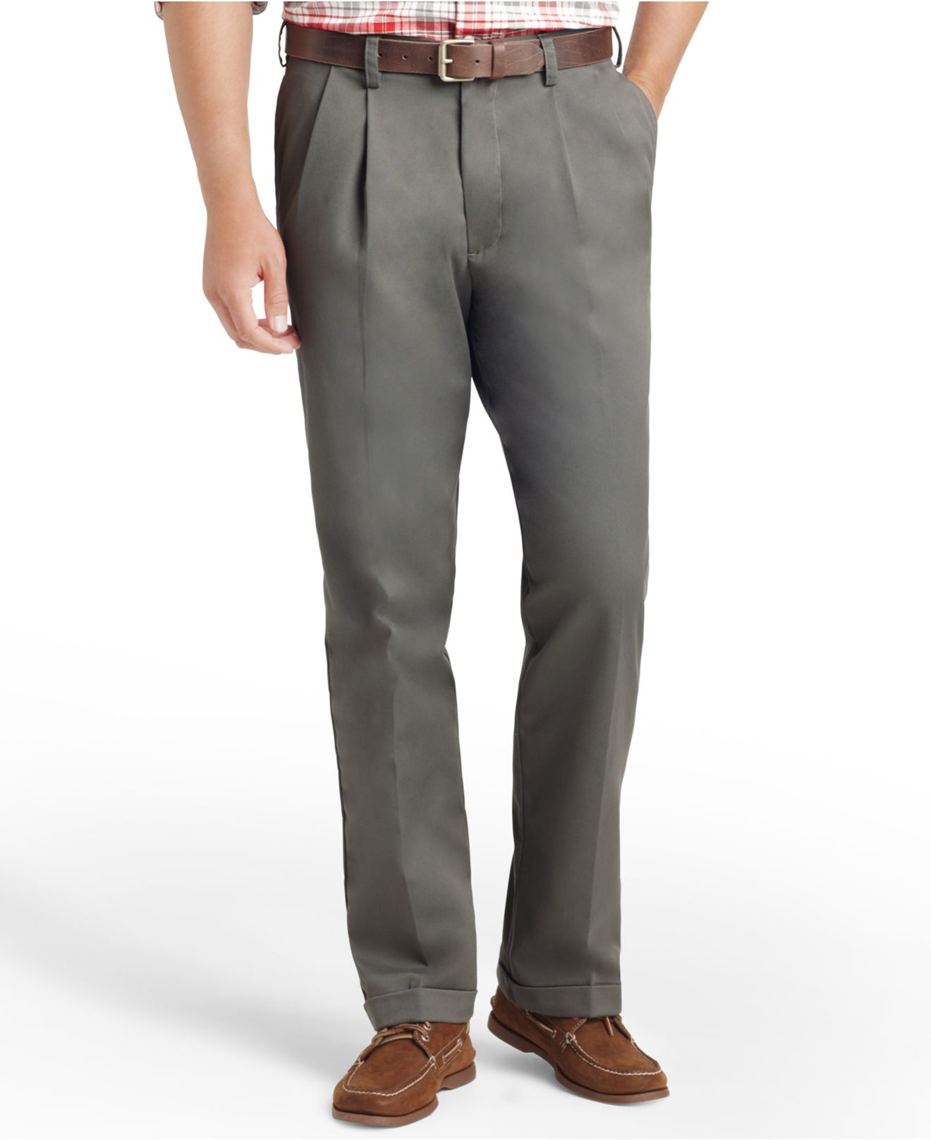 Lyst - Izod American Pleated Classic-fit Wrinkle-free Pleated Chino ...