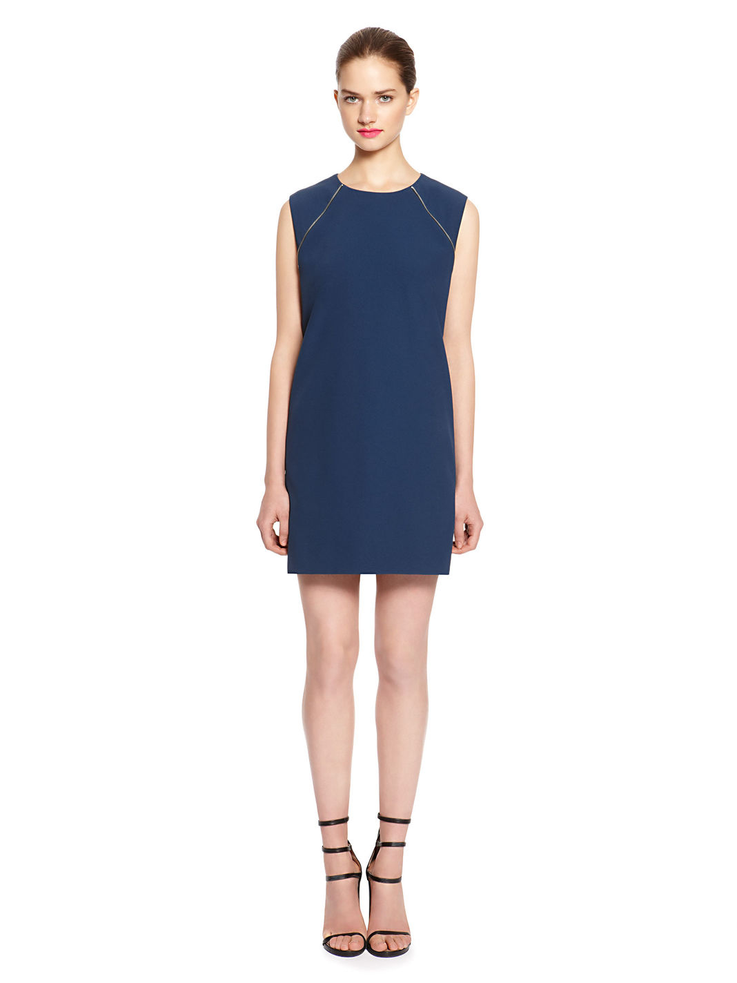 Dkny Convertible Zipper Shift Dress in Blue (STANTON NAVY) | Lyst