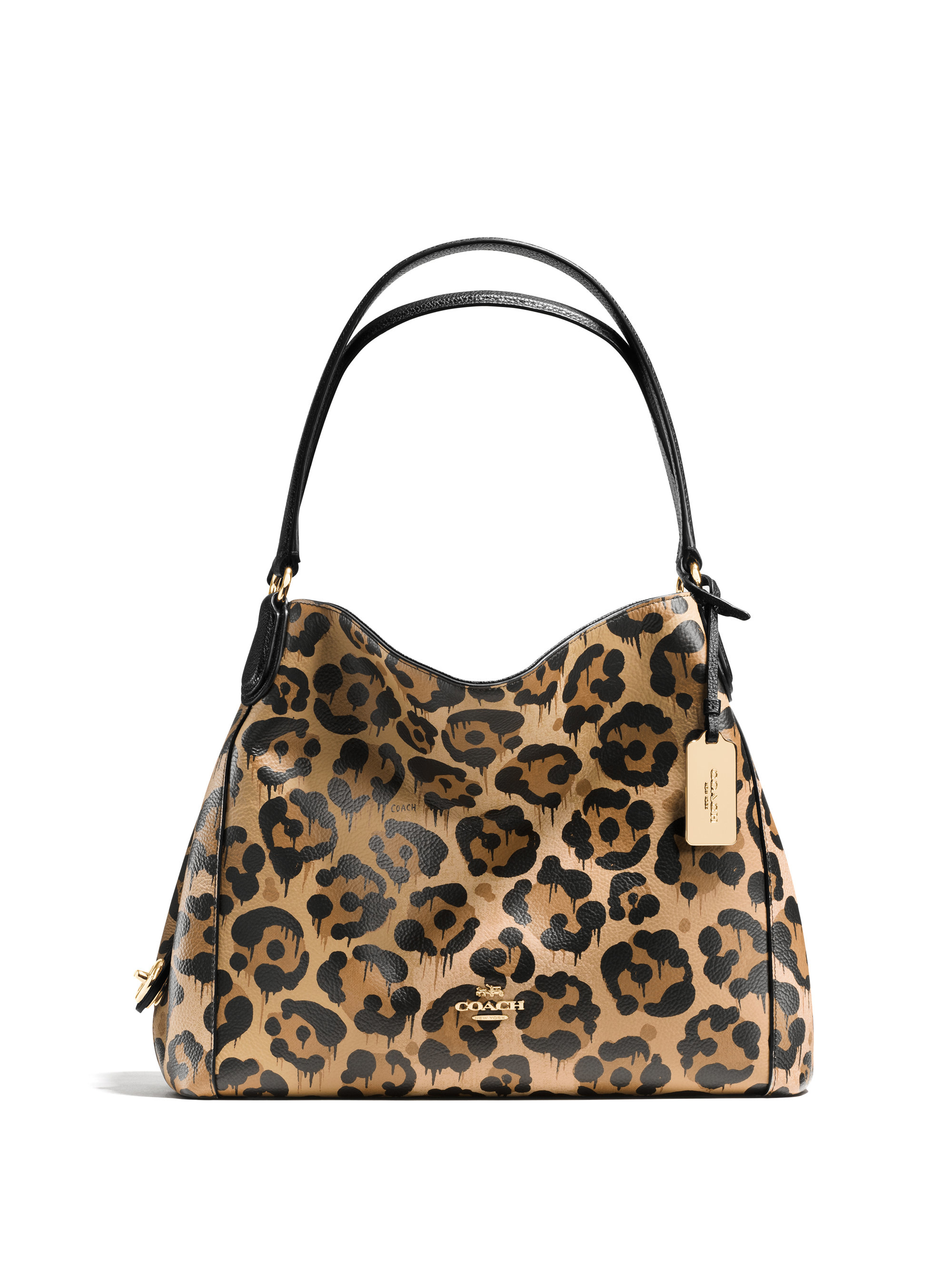 animal print leather bag