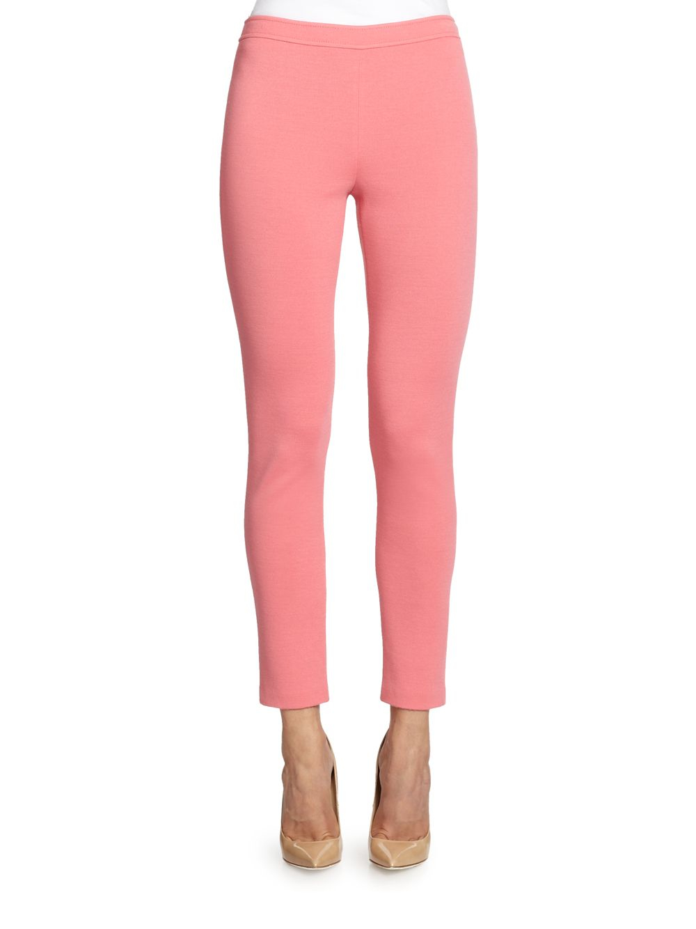 St. john Alexa Knit Pants in Pink Lyst