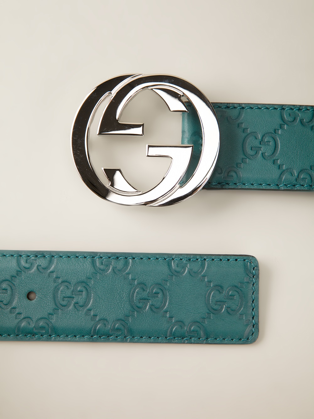 Gucci Logo Belt in Green for Men | Lyst