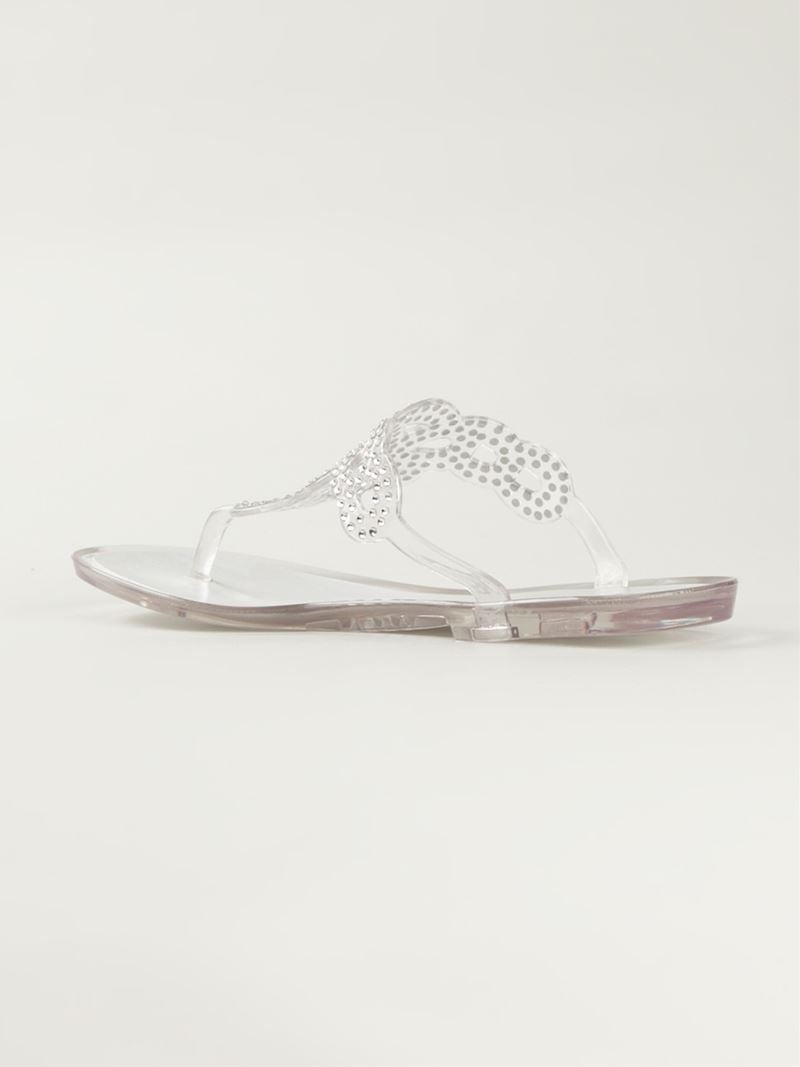 clear womens flip flops