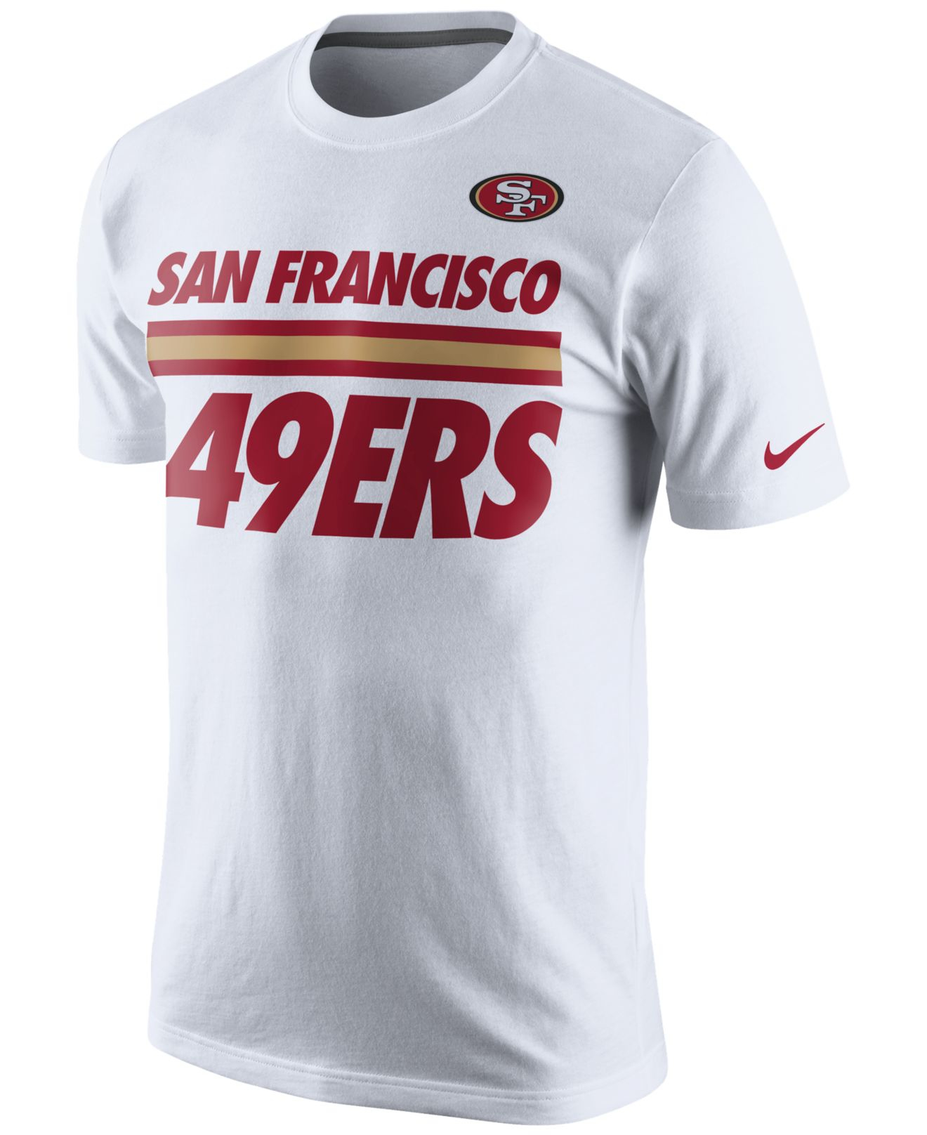 Nike Men's San Francisco 49ers Team Stripe T-shirt in White for Men | Lyst
