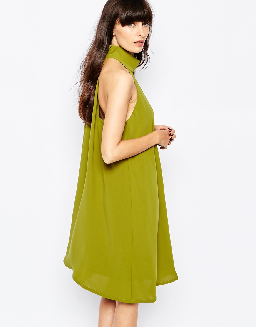 High Neck Swing Dress