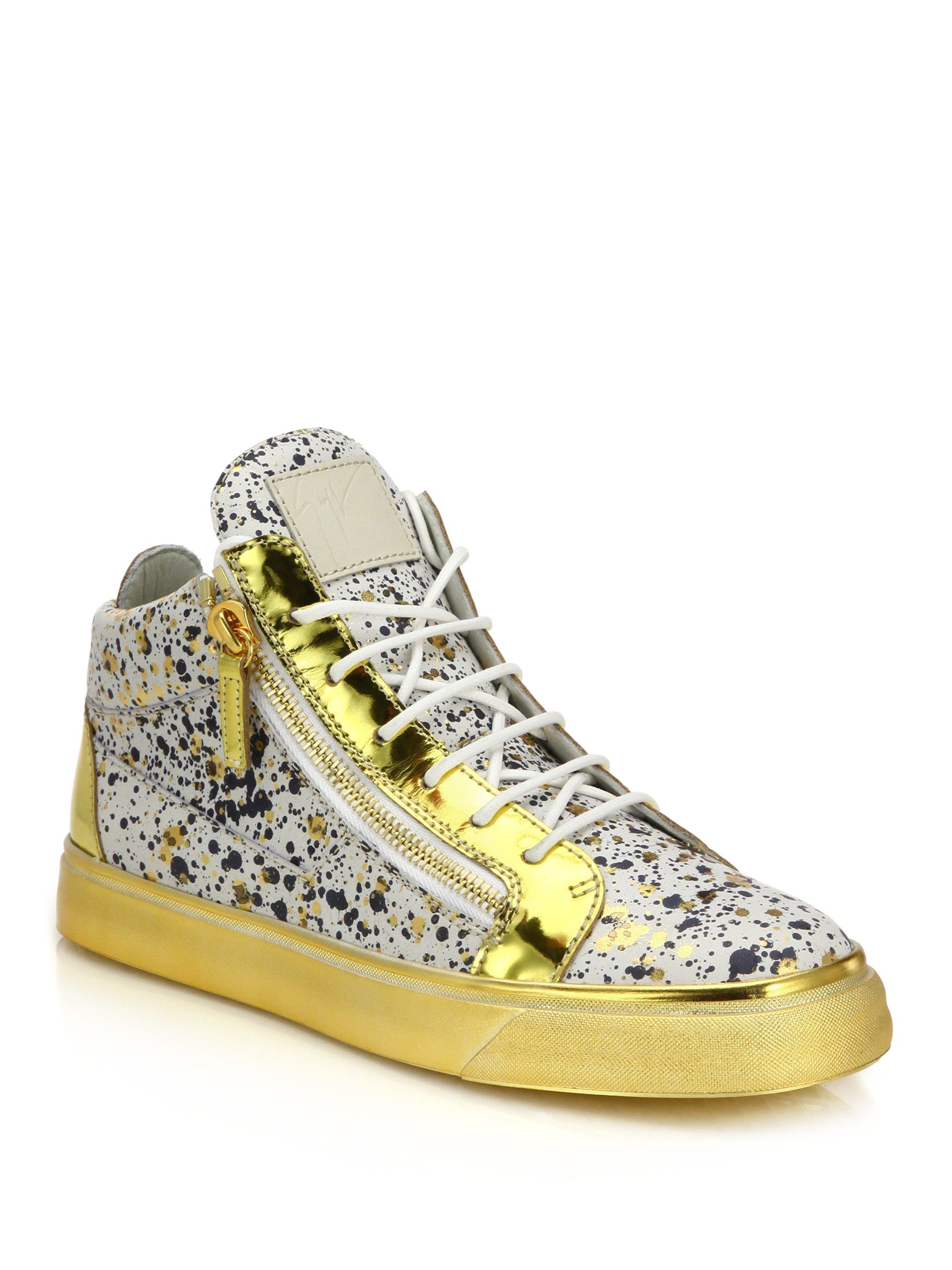 giuseppe zanotti leather may mid top trainers