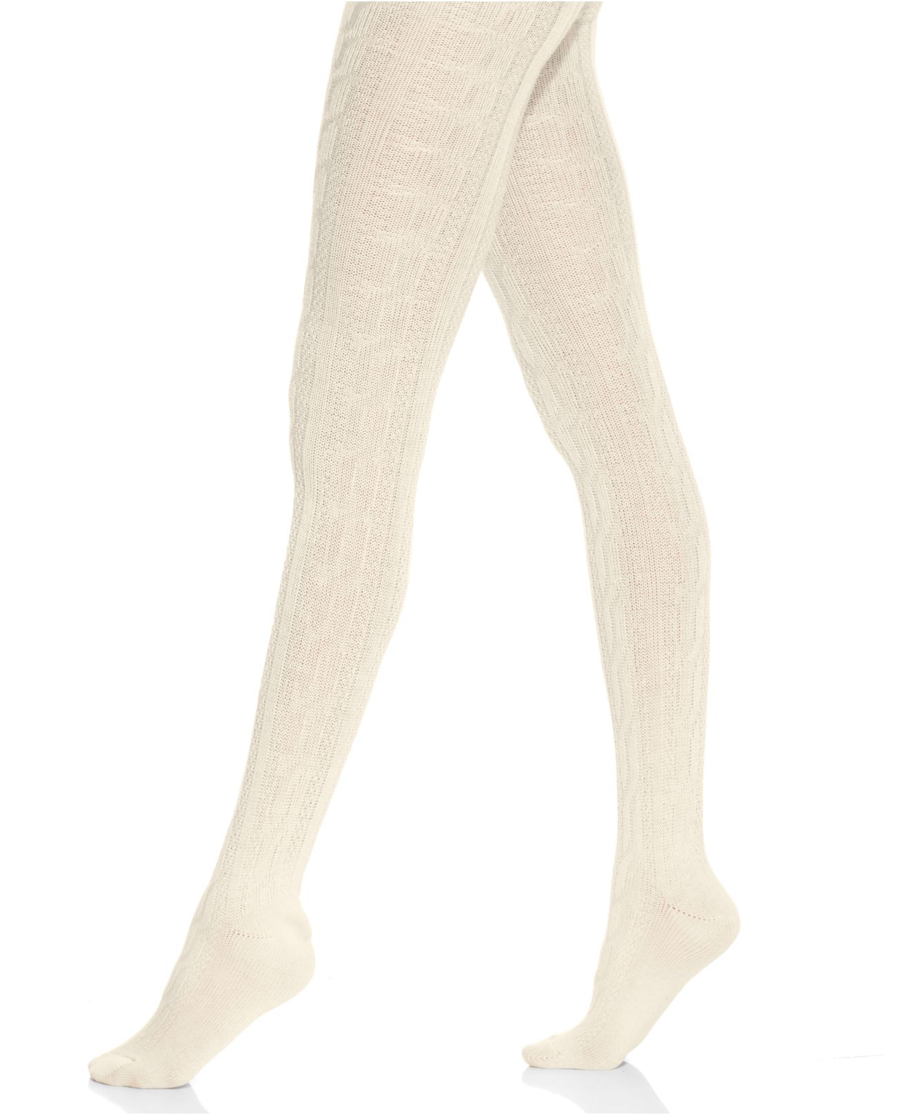 Hue Chunky Cable Knit Tights in White Lyst