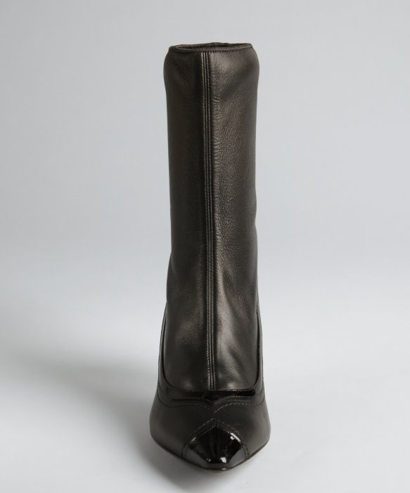 Lyst Bottega Black Leather Kitten Heel Stretch