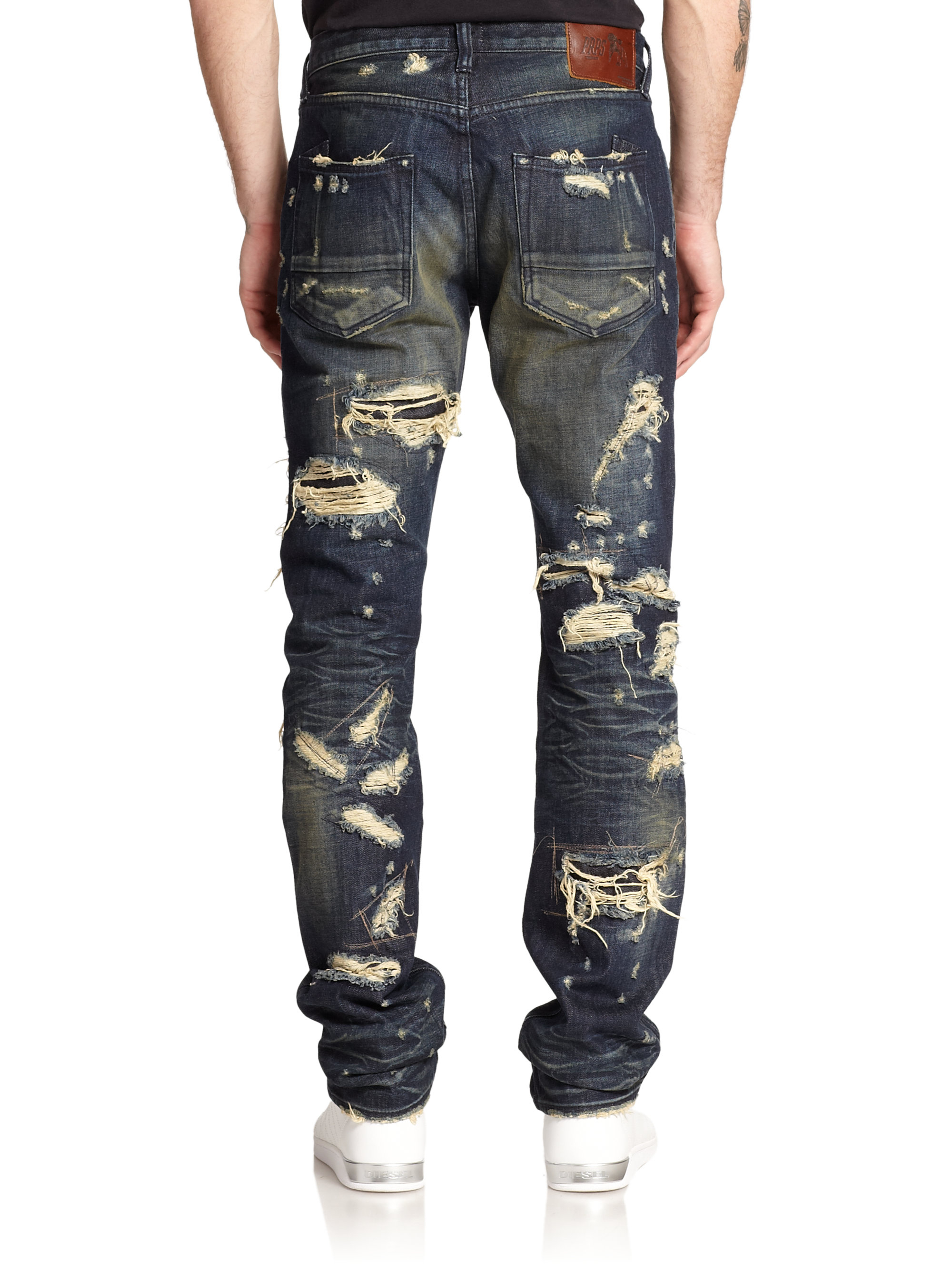 Lyst - Prps Demon Distressed Slim-fit Jeans in Blue for Men