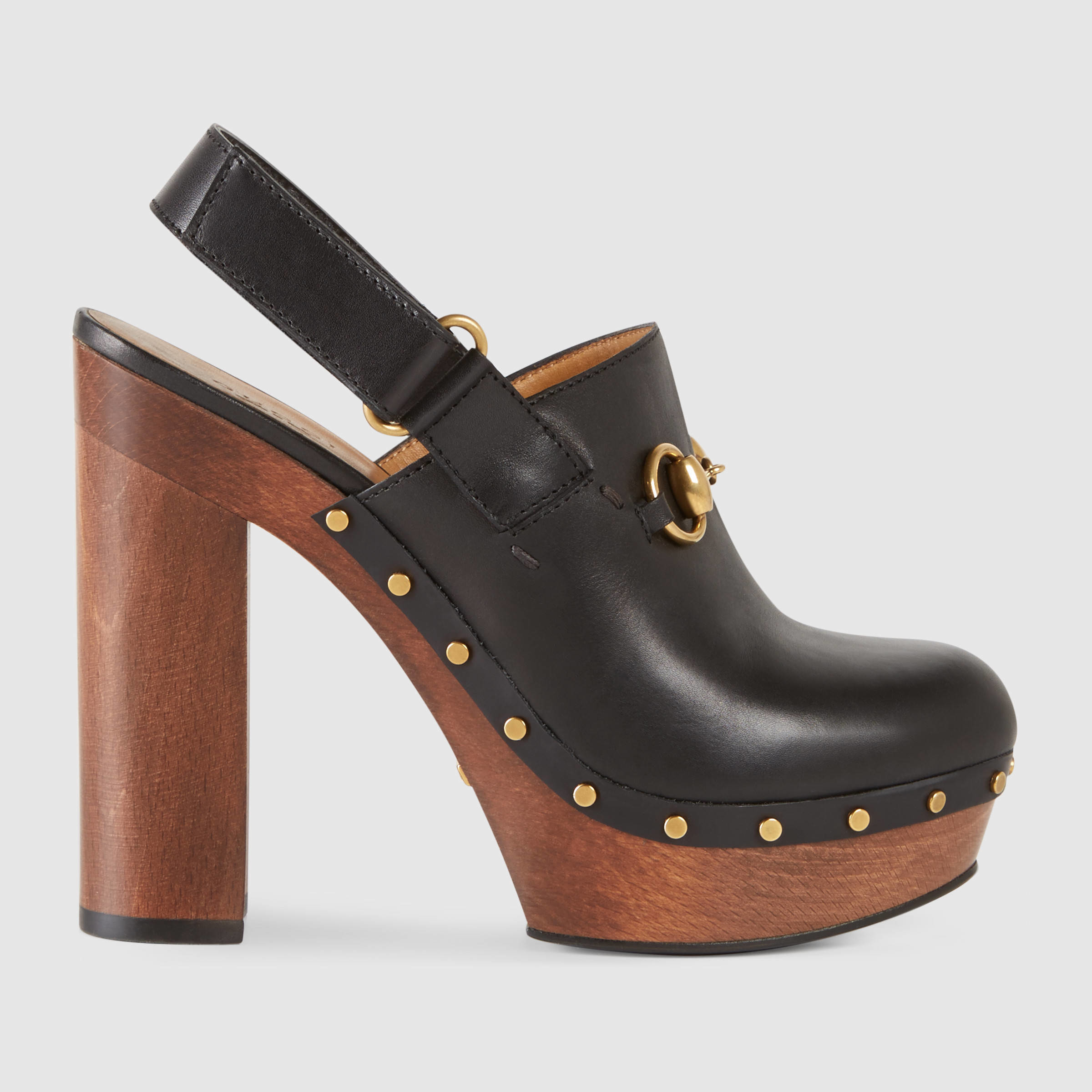 leather sling back clogs