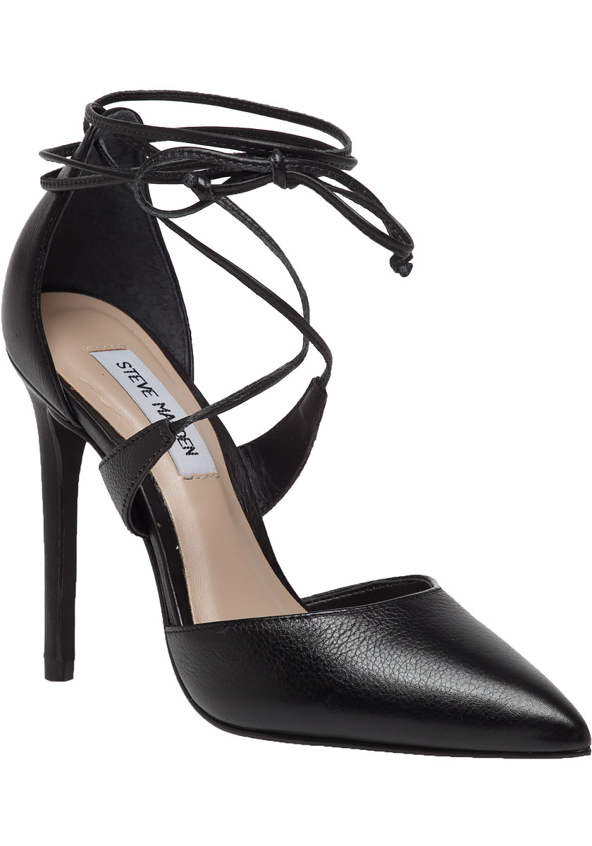 Lyst Steve Madden Raela Leather AnkleWrap Pumps in Black