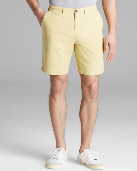 Burberry Brit Chino Shorts in Yellow for Men (Pale Lemon) | Lyst