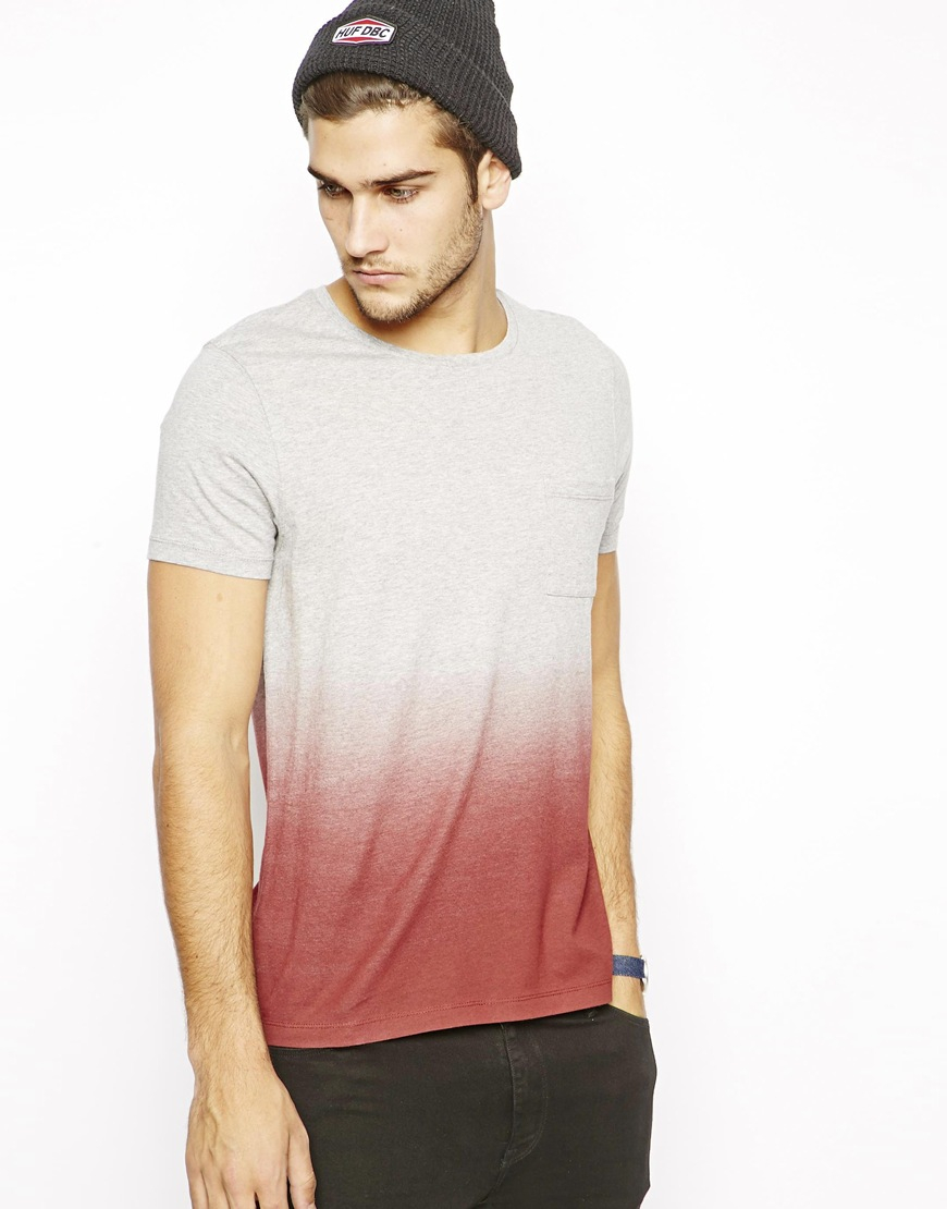 Asos Tshirt with Spray Dip Dye Effect in Gray for Men (Greymarl ...