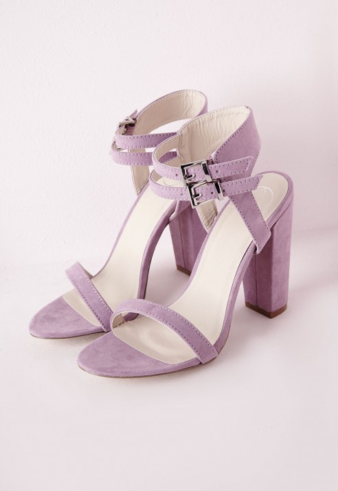 lilac heeled sandals