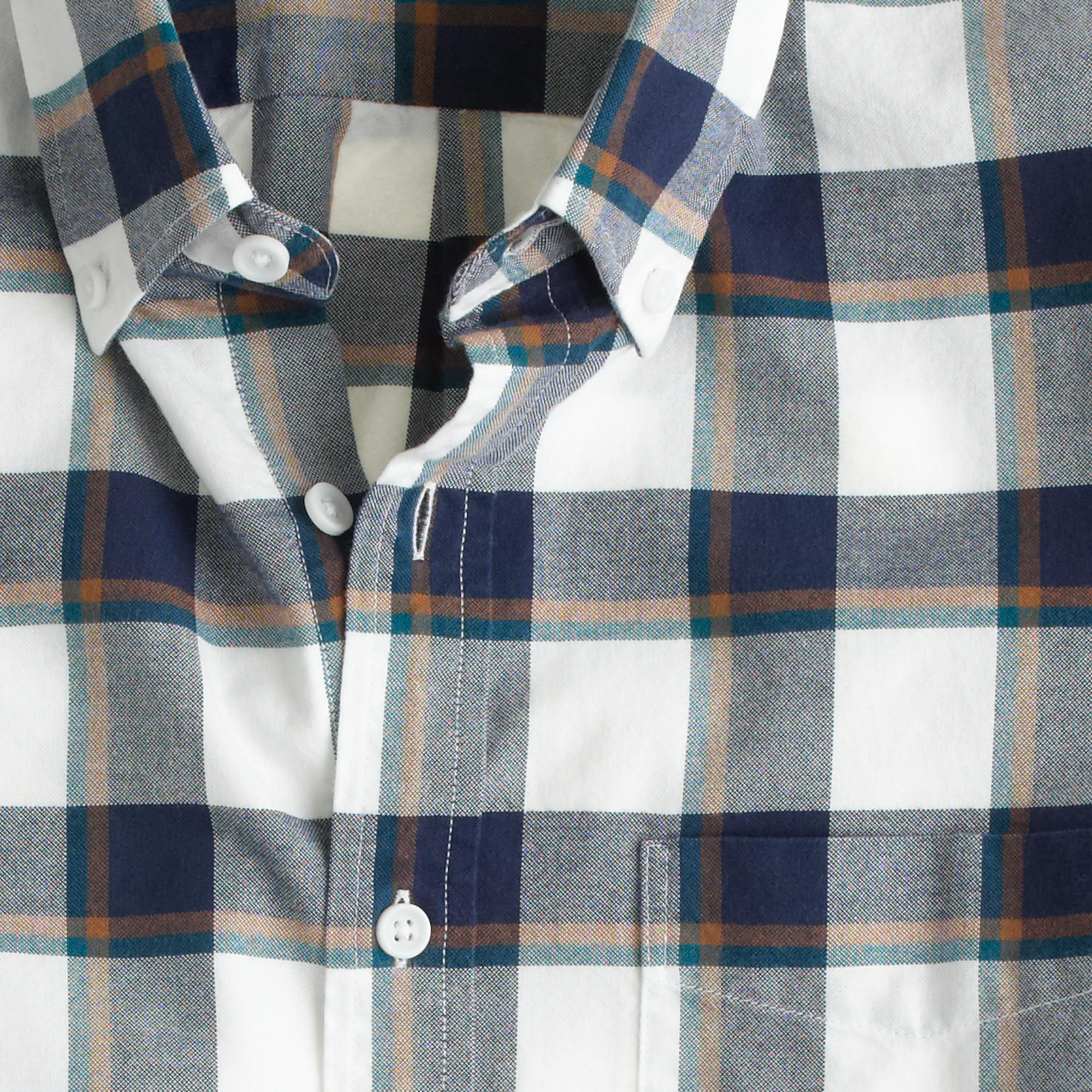 J.crew Slim Vintage Oxford Shirt In Classic Navy Plaid in Blue for Men