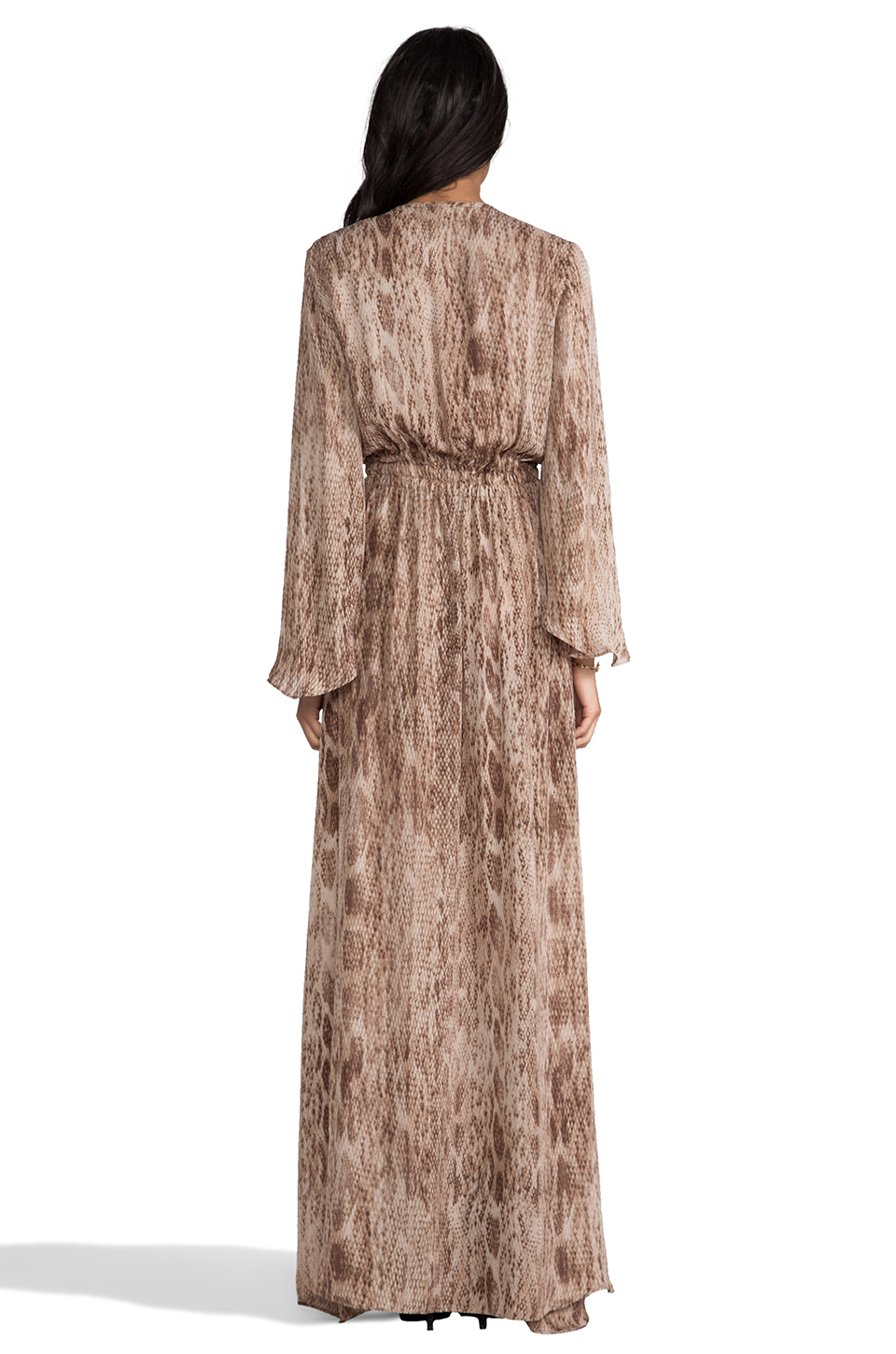 Lyst Loveshackfancy Love Shack Fancy Long Sleeve Maxi Dress in Brown