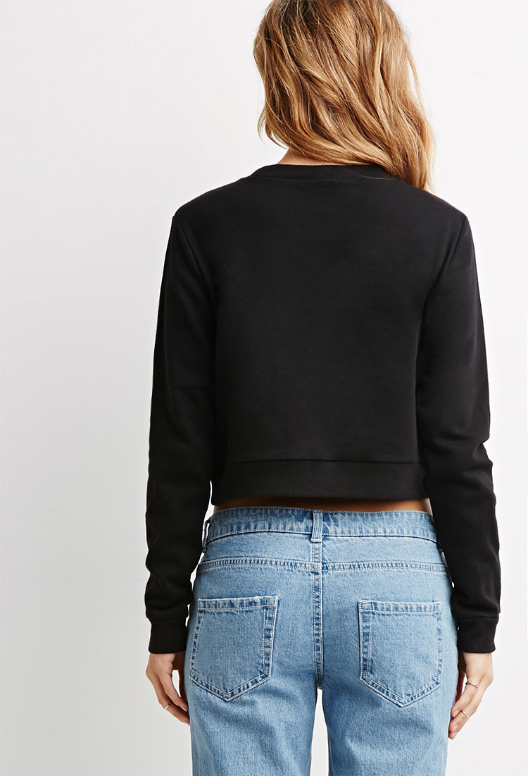 barbie crop top sweatshirt
