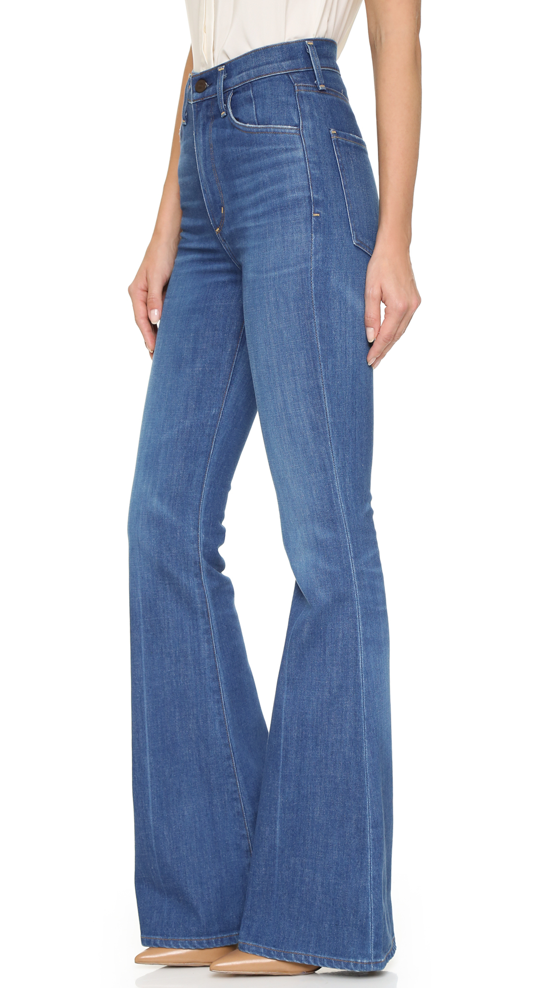 Lyst - Citizens Of Humanity Cherie High Rise Flare Jeans in Blue