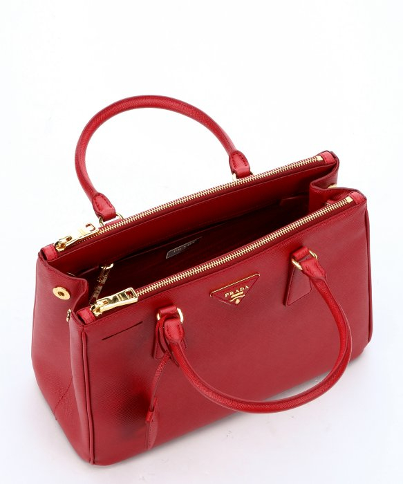 Prada Red Leather \u0026#39;Lux\u0026#39; Small Convertible Tote Bag in Red | Lyst  