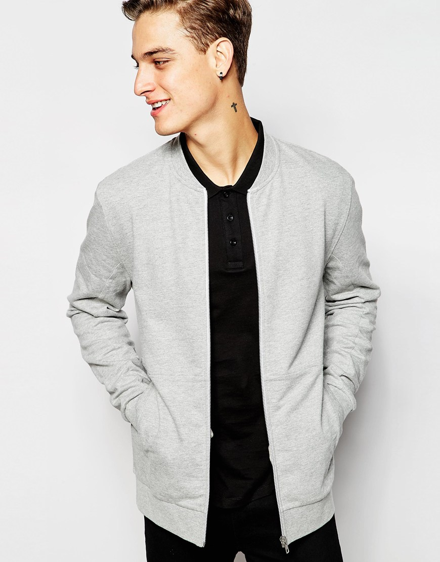 Gray Bomber Jacket - JacketIn