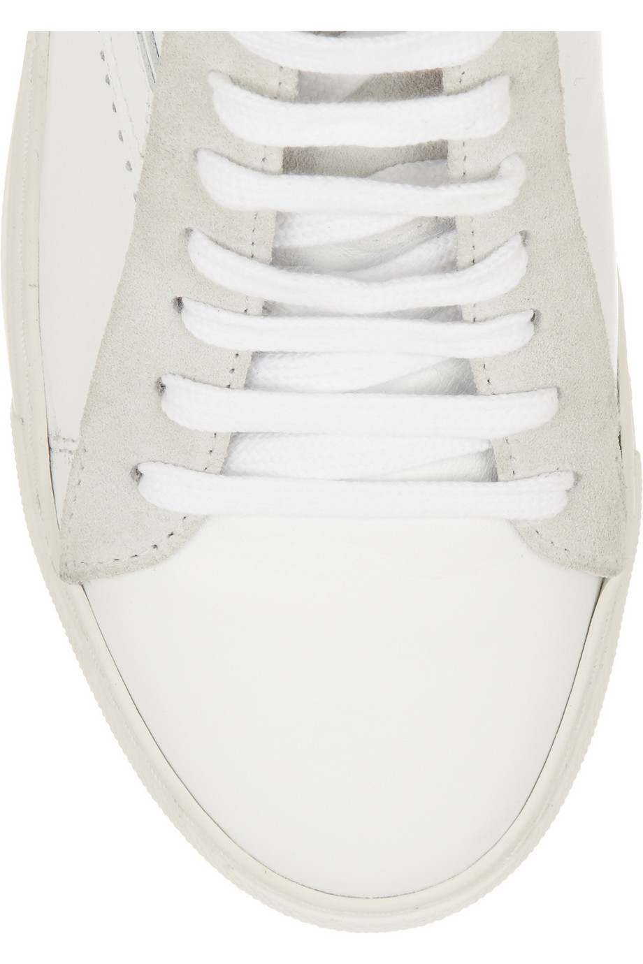 Karl lagerfeld Leather And Suede Sneakers in White | Lyst