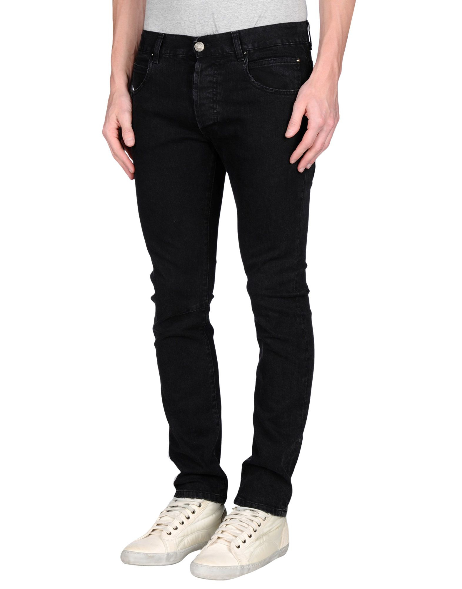 Balmain Skinny Zip Jeans in Black for Men | Lyst