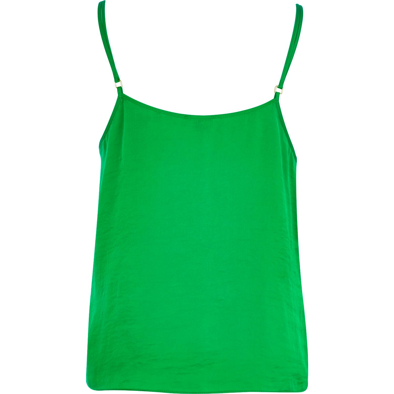 River island Bright Green Silky V Neck Cami Top in Green Lyst