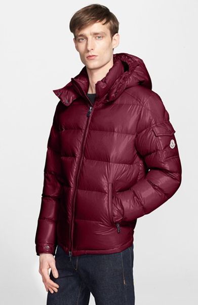 Moncler 'Maya' Lacquered Down Jacket in Purple for Men (BURGUNDY)